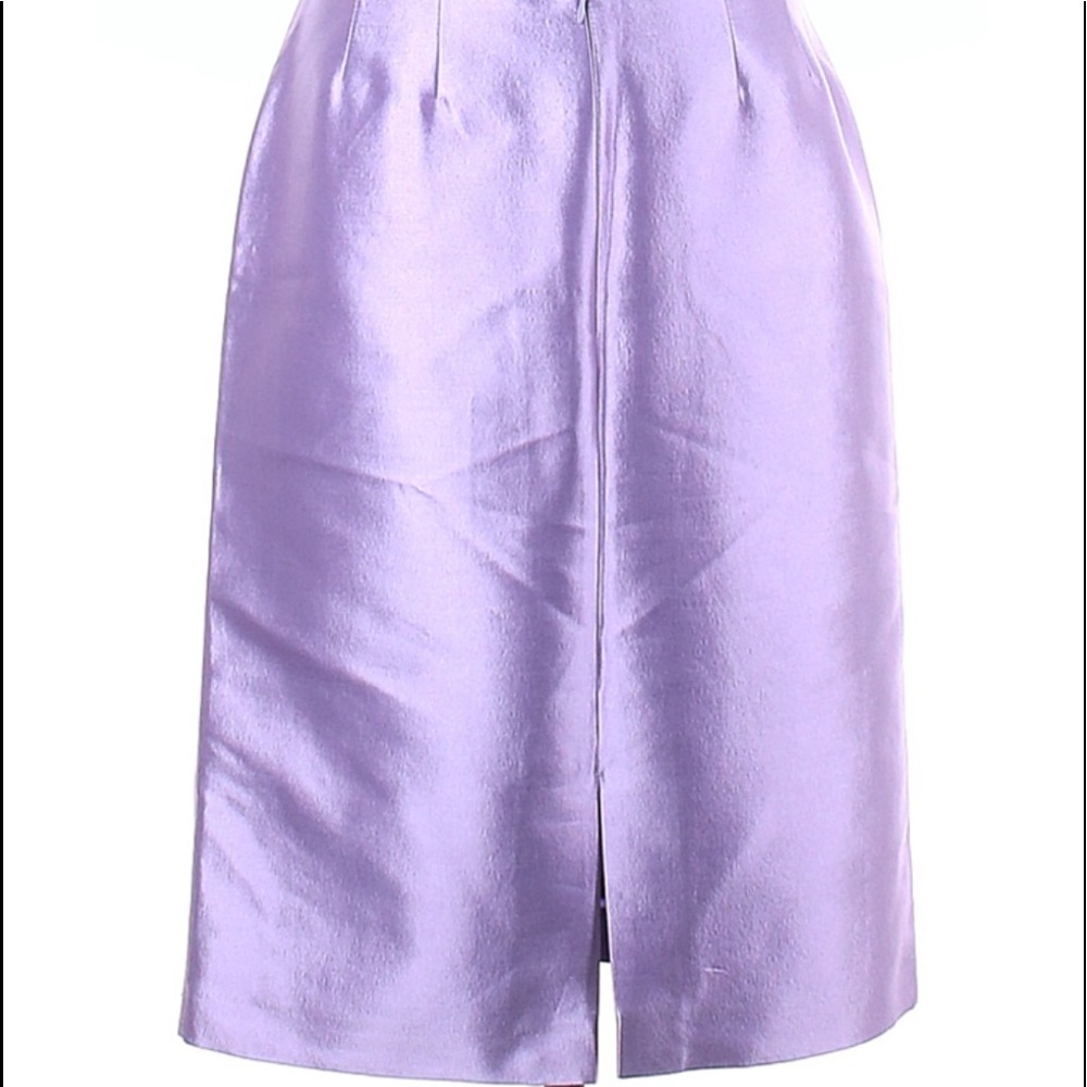 Michael Kors Iridescent Purple Wool/Silk Pencil Skirt T Tahari A-Line Skirt sz 4 - Picture 3 of 7